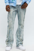 Jean stacked skinny flare