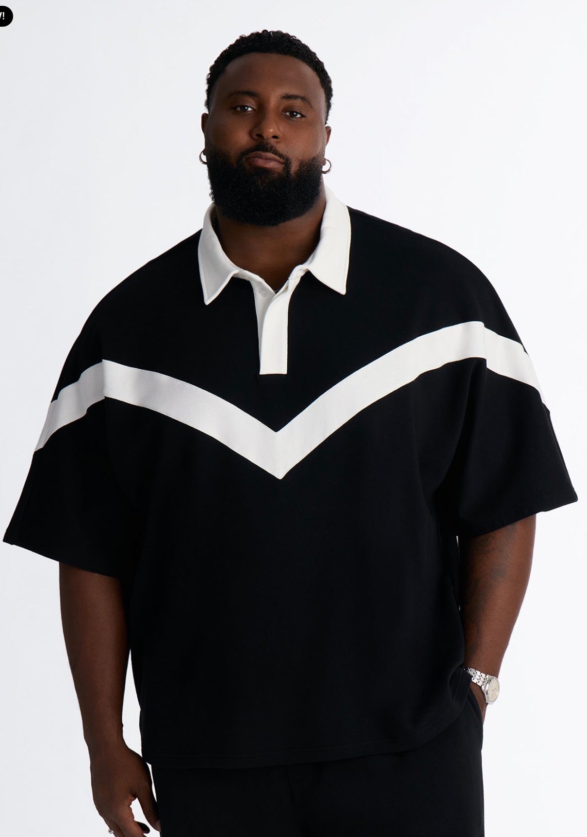 Polo negro oversized
